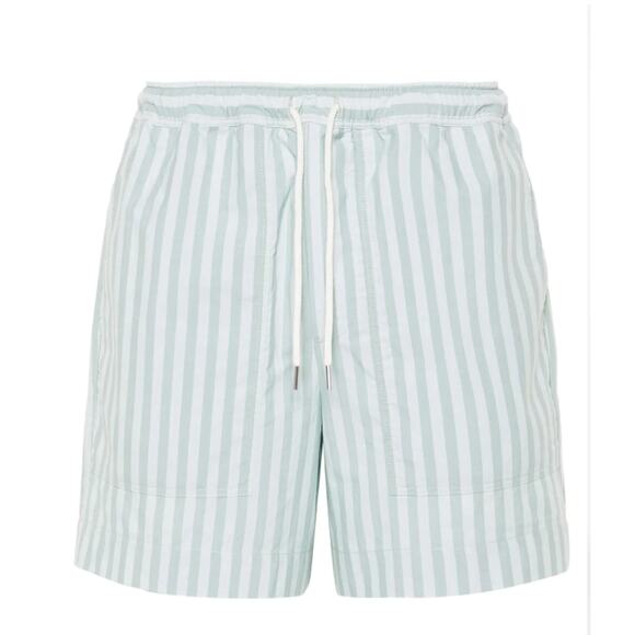 Maison Kitsune Mens Blue Striped Shorts Size L MSRP $419 - Picture 6 of 10